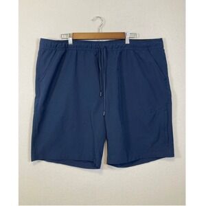 Gerry Mens Performance Shorts Navy Blue Elastic Waist Drawstring Pockets XXL